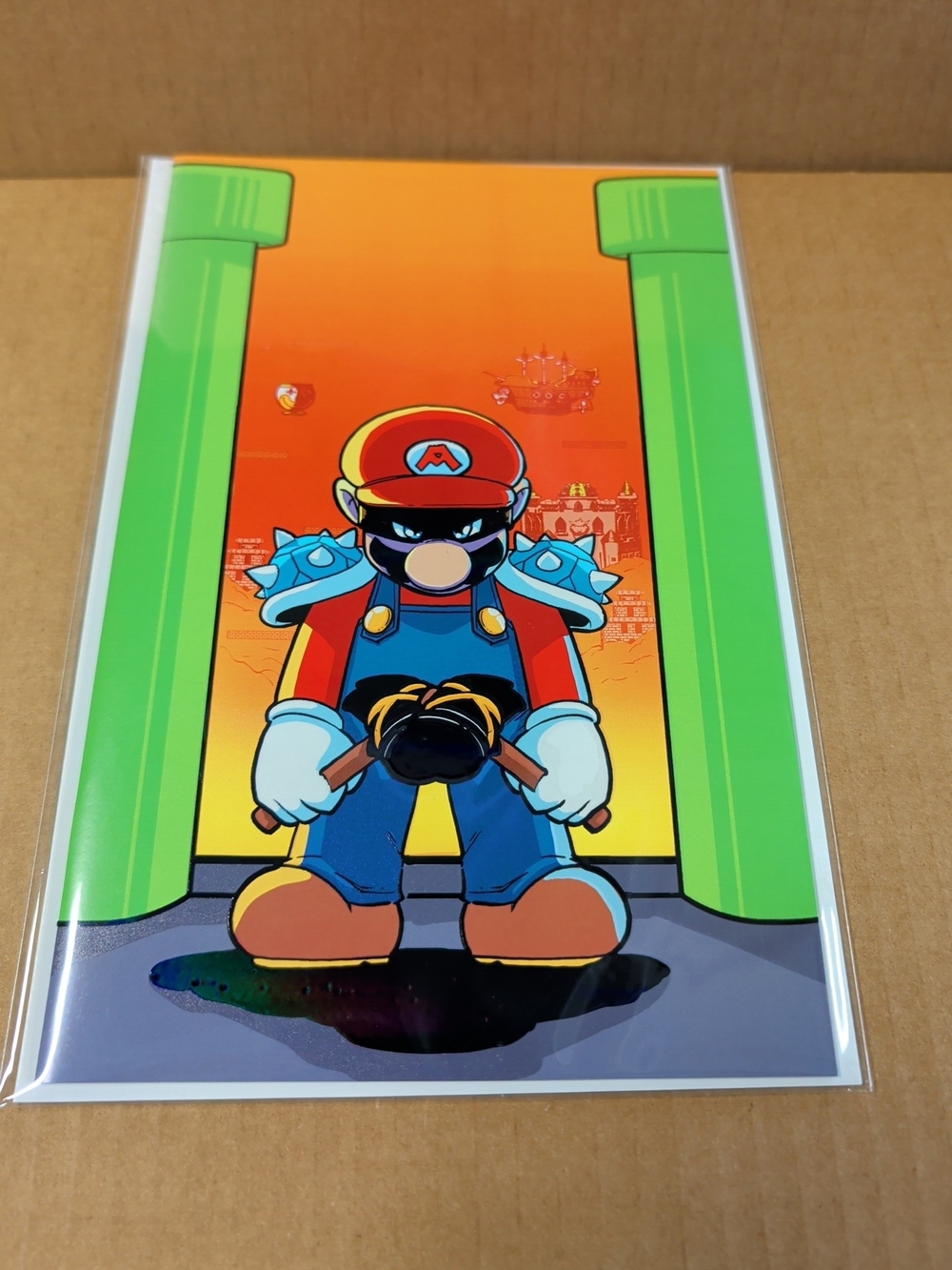 Mario "Absolute Mario" (absolute Batman Homage) Embossed Varnish Ltd 5/50 NM